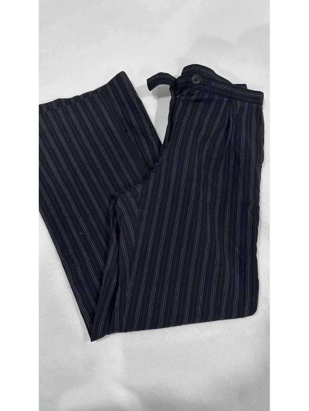 Covington Stretch Pinstripe Trousers Black Gray Size 4